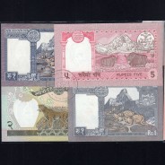 Nepal - Lote de 7 Notas Diferentes - Serie 1974-2015 (Não Circuladas)