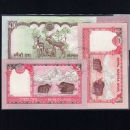 Nepal - Lote de 7 Notas Diferentes - Serie 1974-2015 (Não Circuladas)