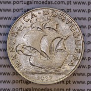 5 escudos 1937 Prata, 5$00 Escudos 1937 prata Republica Portuguesa, (MBC), World Coins Portugal KM 581