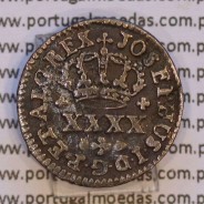 Portugal, silver coin Half Tostão of D. José I (1750-1777), diadem 1 point, 50 Réis Silver JOSEPHUS, WorldCoins Portugal KM236.1