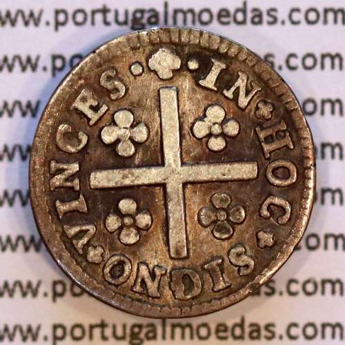 Portugal, silver coin Half Tostão of D. José I (1750-1777) Diadem 2 points, 50 Réis Silver JOSEPHUS, WorldCoins Portugal KM236.1