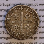 Portugal, silver coin Half Tostão of D. José I (1750-1777) Diamonds Diadem, 50 Réis Silver JOSEPHUS, WorldCoins Portugal KM236.1