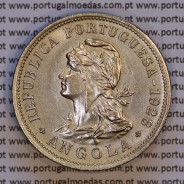 Angola 50 centavos 1928 em alpaca,"$50" centavos 1928 Angola, (Bela/Soberba), Ex- Colónia Angola, World Coins Angola KM 69