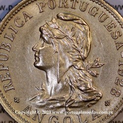 Angola, nickel bronze coin of 50 centavos 1928, Former Portuguese colony of Angola, (BU/UNC), World Coins Angola KM 69