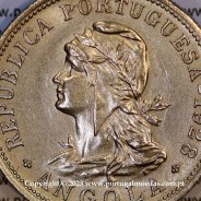 Angola 50 centavos 1928 em alpaca,"$50" centavos 1928 Angola, (Bela/Soberba), Ex- Colónia Angola, World Coins Angola KM 69