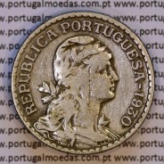 Cape Verde coin 1 Escudo 1930 Nickel brass, 1$00 Escudo alpaca 1930, Former Portuguese colony, (VF), World Coins Cape Verde KM 5