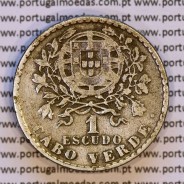 Cape Verde coin 1 Escudo 1930 Nickel brass, 1$00 Escudo alpaca 1930, Former Portuguese colony, (VF), World Coins Cape Verde KM 5