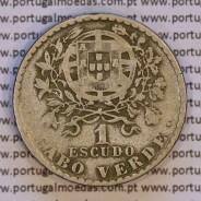 Cape Verde coin 1 Escudo 1930 Nickel brass, 1$00 Escudo alpaca 1930, Former Portuguese colony, (VF), World Coins Cape Verde KM5