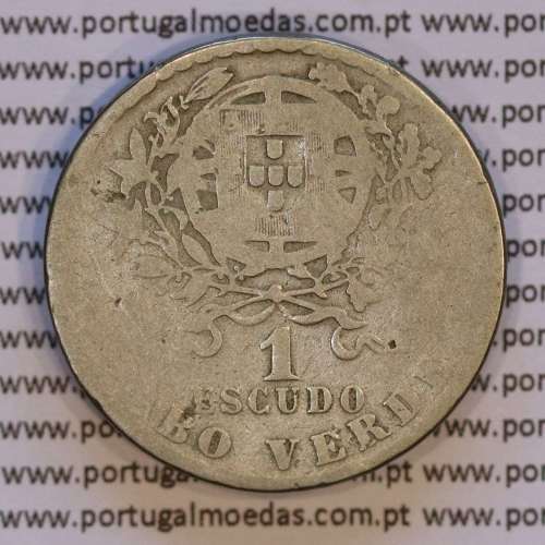 Cabo Verde, 1 Escudo 1930 alpaca, 1$00 Escudo alpaca 1930, Ex-Colónia de Cabo verde, (BC), World Coins Cape Verde KM 5
