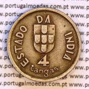 4 Tangas 1934 Cuproníquel Estado da India Portuguesa, (MBC+), World Coins India Portuguese KM 21