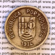 4 Tangas 1934 Cuproníquel Estado da India Portuguesa, (MBC+), World Coins India Portuguese KM 21