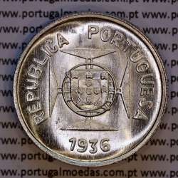 Índia 1/2 Rupia 1936 prata, Meia Rupia 1936 Estado da India Portuguesa, (Soberba), World Coins India Portuguese KM 23