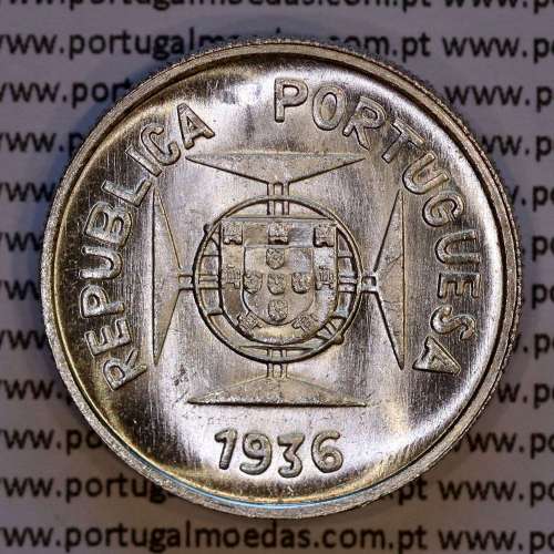 Índia 1/2 Rupia 1936 prata, Meia Rupia 1936 Estado da India Portuguesa, (Soberba), World Coins India Portuguese KM 23