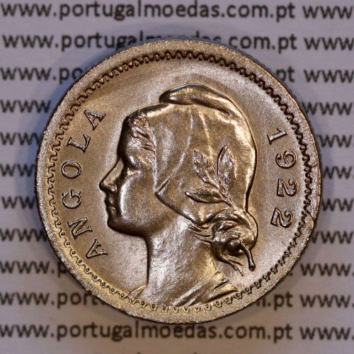 Angola, 20 Centavos 1922 Copper-nickel, $20 twenty centavos 1922 Former Colony portugues, (UNC), World Coins Angola KM 64