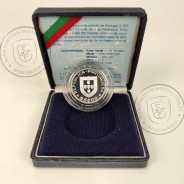 PROOF 25$00 1986 PORTUGAL EUROPA C.E.E. prata, Estojo com moeda prata Proof 25$00 Adesão de Portugal à CEE, World Coins KM635a