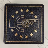 PROOF 25$00 1986 PORTUGAL EUROPA C.E.E. prata, Estojo com moeda prata Proof 25$00 Adesão de Portugal à CEE, World Coins KM635a