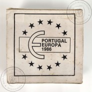 PROOF 25$00 1986 PORTUGAL EUROPA C.E.E. prata, Estojo com moeda prata Proof 25$00 Adesão de Portugal à CEE, World Coins KM635a