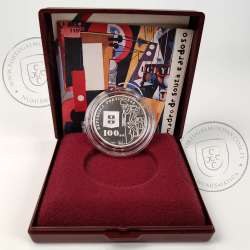 Portugal, Proof Silver coin of 100 escudos 1987 of the painter Amadeo de Souza Cardoso, World Coins Portugal KM 644a