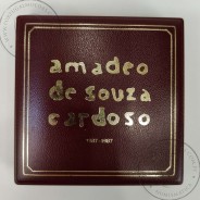 Proof 100 Escudos 1987 Amadeu Sousa Cardoso Prata, Estojo moeda prata Proof 100$00 1987 Amadeu Sousa Cardoso, Portugal KM 644a