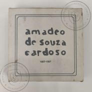 Proof 100 Escudos 1987 Amadeu Sousa Cardoso Prata, Estojo moeda prata Proof 100$00 1987 Amadeu Sousa Cardoso, Portugal KM 644a