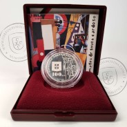 Proof 100 Escudos 1987 Amadeu Sousa Cardoso Prata, Estojo moeda prata Proof 100$00 1987 Amadeu Sousa Cardoso, Portugal KM 644a