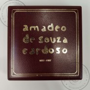 Proof 100 Escudos 1987 Amadeu Sousa Cardoso Prata, Estojo moeda prata Proof 100$00 1987 Amadeu Sousa Cardoso, Portugal KM 644a