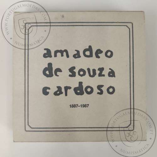 Portugal, Proof Silver coin of 100 escudos 1987 of the painter Amadeo de Souza Cardoso, World Coins Portugal KM 644a