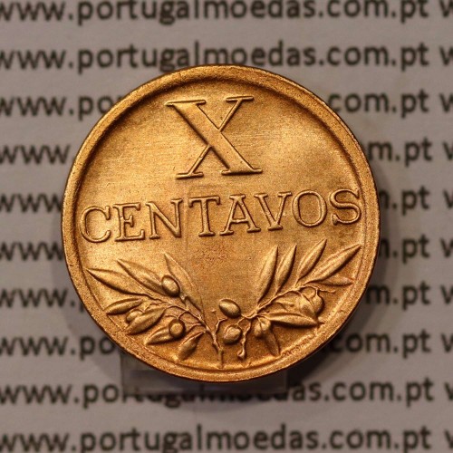 X centavos 1949 Bronze Republica Portuguesa "10 centavos 1949" (Bela/Soberba), World Coins Portugal KM 583