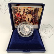Portugal, Proof silver coin 100 Escudos 1990 Restoration of Independence 1640 - 1990, 350th Anniversary, with Case, KM 651a