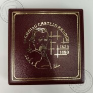 Portugal, Proof silver coin 100 Escudos 1990 Camilo Castelo Branco, 1890-1990 Writer Death Centenary, with Case, KM 656a