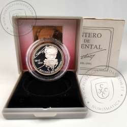 Portugal, Proof silver coin 100 Escudos 1991 Antero de Quental, 1891-1991 100th Anniversary Death of Poet, with Case, KM 664a