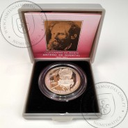 Proof 100 Escudos 1991 Antero de Quental 1842 - 1891 prata, Estojo moeda prata Proof 100$00 1991, Portugal KM 664a