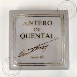 Portugal, Proof silver coin 100 Escudos 1991 Antero de Quental, 1891-1991 100th Anniversary Death of Poet, with Case, KM 664a