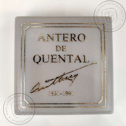 Portugal, Proof silver coin 100 Escudos 1991 Antero de Quental, 1891-1991 100th Anniversary Death of Poet, with Case, KM 664a