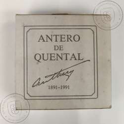 Portugal, Proof silver coin 100 Escudos 1991 Antero de Quental, 1891-1991 100th Anniversary Death of Poet, with Case, KM 664a