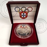 Proof 200 Escudos 1992 XXV Jogos Olímpicos, Estojo moeda prata Proof 200$00 1992 XXV Jogos Olímpicos Barcelona, Portugal KM 662a