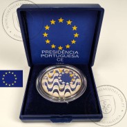 Proof 200 Escudos 1992 Presidência Portuguesa da Comunidade Europeia em prata, Estojo moeda prata Proof 200$00 1992, KM663a