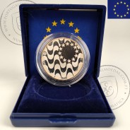 Proof 200 Escudos 1992 Presidência Portuguesa da Comunidade Europeia em prata, Estojo moeda prata Proof 200$00 1992, KM663a