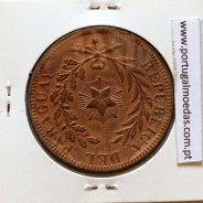 Paraguai, 4 Centésimos 1870 Bronze, (MBC+), World Coins Paraguay KM 4.1