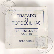 Cape Verde 1000 Escudos 1994 Treaty of Tordesillas in Proof silver, with case, World Coins Cape Verde KM 26a