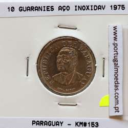 Paraguay, 10 Guaranies 1975 Stainless Steel, (F), World Coins Paraguay KM 153