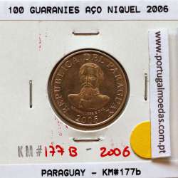 Paraguay, 100 Guaranies 2006 Nickel Steel, (UNC), World Coins Paraguay KM 177b
