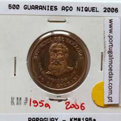 Paraguay, 500 Guaranies 2006 Nickel Steel, (UNC), World Coins Paraguay KM 195a