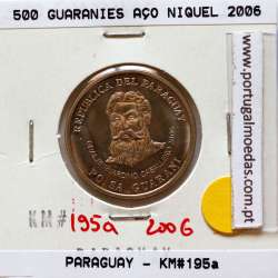Paraguay, 500 Guaranies 2006 Nickel Steel, (UNC), World Coins Paraguay KM 195a