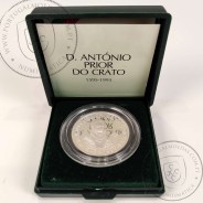 Portugal, Proof silver coin 100 Escudos 1995 D. António, Prior of Crato, 1595-1995 4th centenary of death, with Case, KM680a