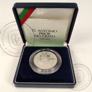 Proof 100 Escudos 1995 D. António Prior do Crato 1595-1995, Estojo moeda prata Proof 100$00 1995, World Coins Portugal KM 680a