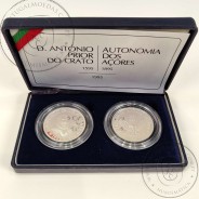Proof Silver coins of 100 Escudos 1995, Joint issue of D. António Prior do Crato and the Centenary of Autonomy of the Azores.