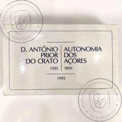 Proof Silver coins of 100 Escudos 1995, Joint issue of D. António Prior do Crato and the Centenary of Autonomy of the Azores.