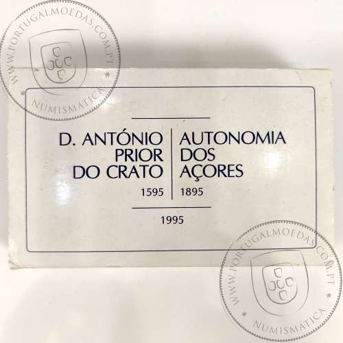 Proof Silver coins of 100 Escudos 1995, Joint issue of D. António Prior do Crato and the Centenary of Autonomy of the Azores.