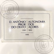 Prata Proof, 100 Escudos 1995, Emissão conjunta moeda de D. António Prior do Crato e moeda do Centenário da Autonomia dos Açores